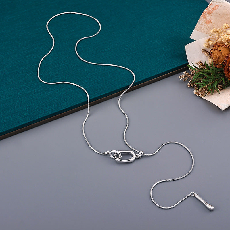 Geometric Snake Chain Necklace – Gold/Silver