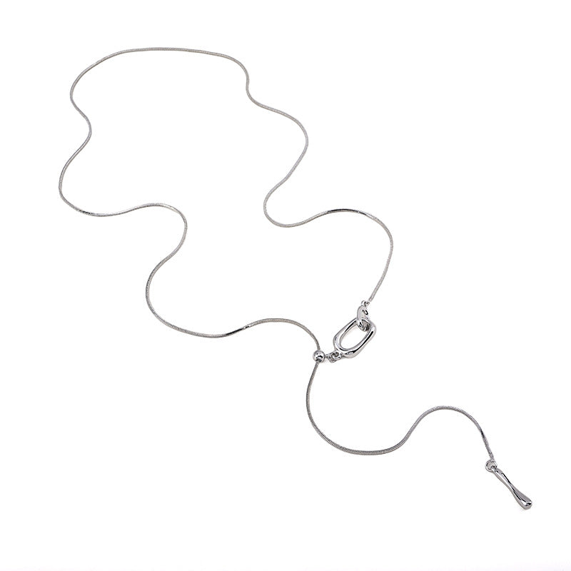 Geometric Snake Chain Necklace – Gold/Silver