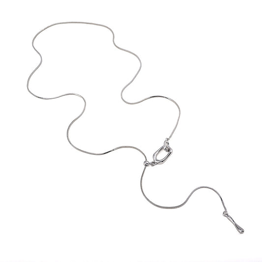 Geometric Snake Chain Necklace – Gold/Silver